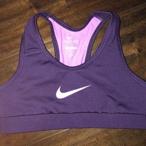 Girls Nike Purple Sports Bra Size M